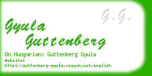 gyula guttenberg business card